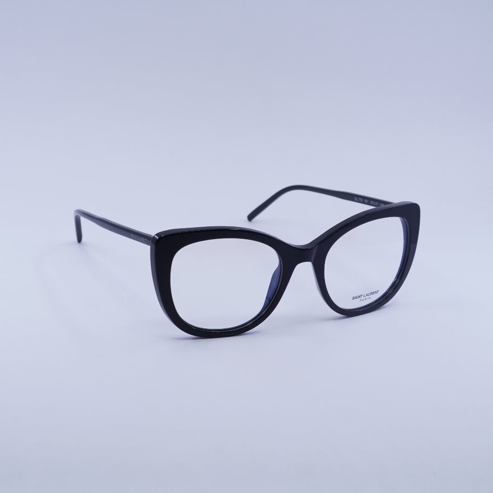 Saint Laurent SL778 001 Eyeglasses Black 55mm Square Frame